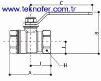 Pirinc Kuresel Vana BAV-0101 teknik cizimi