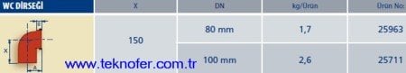 Pik Döküm Boru WC dirseği