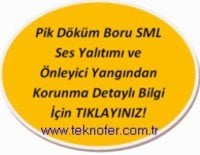 pik döküm boru -ses yalitimi ve yangindan korunma 