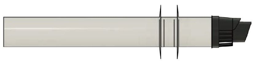 80 125 Horizontal Chimney Set for Sirokko hot air generator