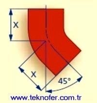 Pik Döküm Boru Dirsek 45