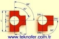 Pik Döküm Boru Köşe Çatal 88