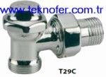 Radyatör Dönüş Vanası Fiyatları T29C (Köşe Tip)